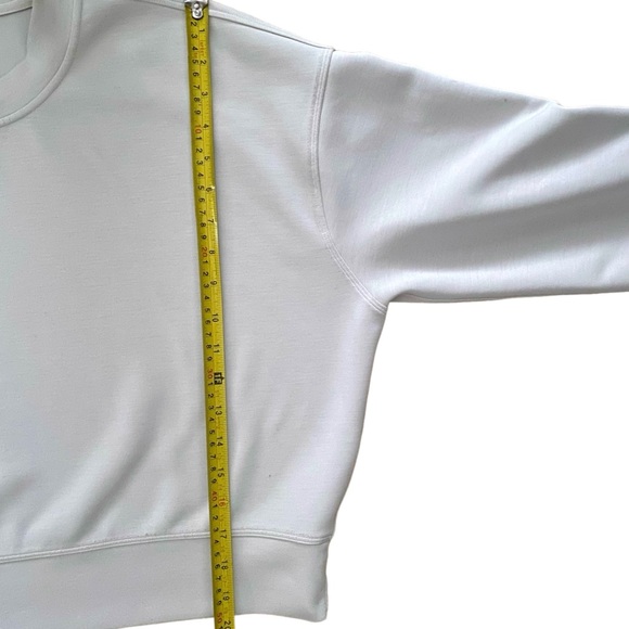 Lululemon Softstreme Perfectly Oversized Cropped Crew Long Sleeve White Opal 6 - Picture 14 of 15